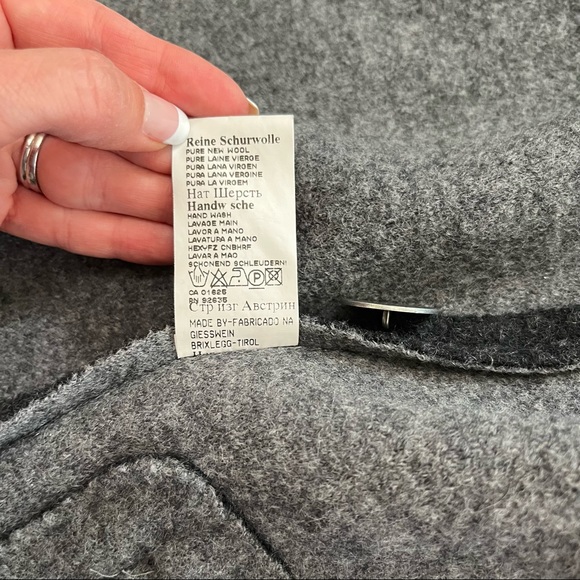Giesswein Austria Pure New Wool Grey Button Down Jacket - Picture 12 of 12